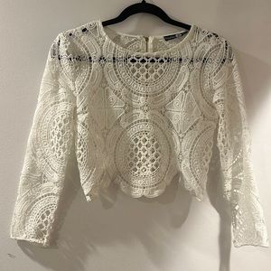Boohoo Lace crop top